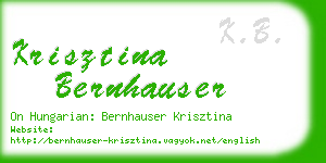 krisztina bernhauser business card